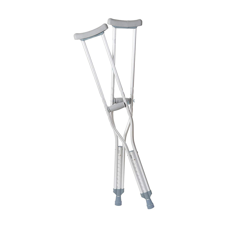 silver crutches