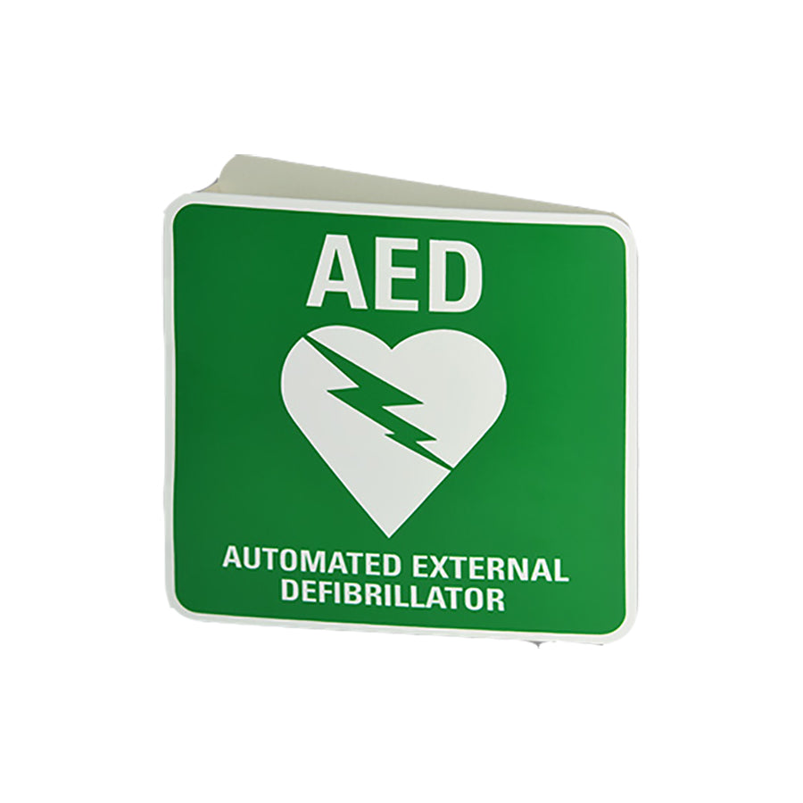 AED Wall Mount 3D Angle Bracket Sign (Poly)